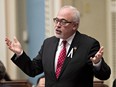 Quebec Finance Minister Carlos Leitao during question period, Tuesday, November 25, 2014 at the legislature in Quebec City.