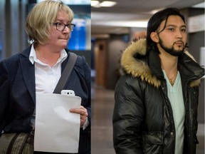 Combination photo of Lynda Bonneville and Arif Afghani  on Friday November 21, 2014 as Afghani plead guilty to dangerous driving and causing the death of Bonneville's husband  and daughter. (Peter McCabe / MONTREAL GAZETTE)