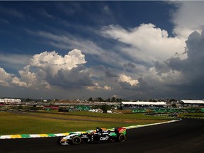 Germany's Nico Hulkenberg of Force India drives during practice ahead of the Brazilian Formula One Grand Prix at Autodromo Jose Carlos Pace on Nov. 7, 2014 in Sao Paulo, Brazil.