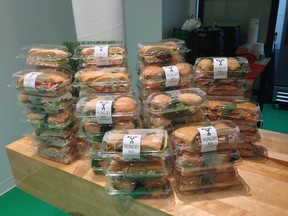 Hungry Box lunch shop donates a sandwich for each meal sold.