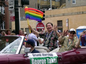 Star Trek actor George Takei at the Chicago Pride Parade in 2006.