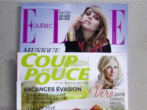 Coup de Pouce and Elle Quebec, published by Transcontinental, in 2012. TVA Groupe in November 2014 purchased several Transcontinental titles, including Coup de Pouce and 51% of Elle Canada and Elle Quebec.