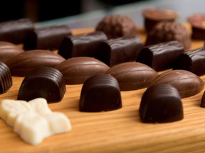 The chocolate pieces at La Chocolaterie Marie-Claude in Ste-Adèle north of Montreal on Thursday August 28, 2014.
