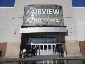 An entrance to the Fairview Mall in Pointe-Claire, west of Montreal .