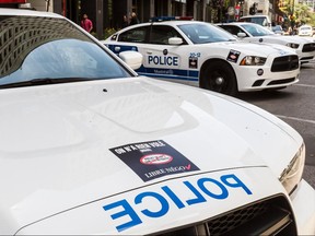 City of Montreal police vehicles.