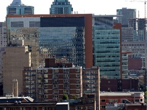 The John Molson School of Business building at Concordia University (centre).