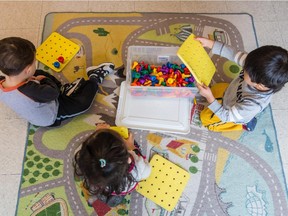 Children play at a Quebec daycare.