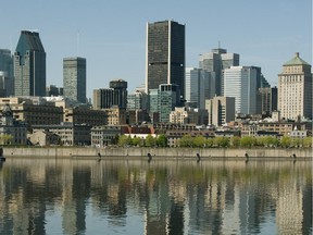 A cityscape view of Montreal's skyline from Habitat shows the skyline of Montreal, taken on Monday, May 7, 2012.