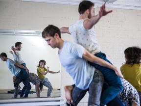 MONTREAL, QUE.: NOVEMBER 12, 2014 -- Dancers rehearse the contemporary dance Infinity Doughnut by choreographer Katie Ward at Nyata Nyata dance studio in Montreal on Wednesday, November 12, 2014. (Dario Ayala / Montreal Gazette)