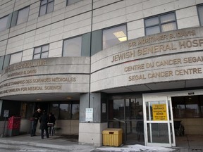 Entrances for the Davis Family Pavilion for Medical Science and the Segal Cancer Centre of the Jewish General Hospital in Montreal Wednesday Nov. 19, 2014.