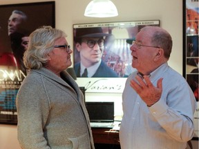 Montreal filmmaker Kevin Tierney (left) and former Telefilm Canada head Peter Pearson talk about texting at the movies.