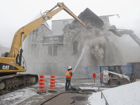 Crews tear down the Negro Community Centre in Little Burgundy, Montreal, on Nov. 20, 2014.