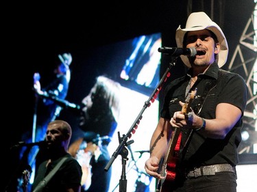 Country superstar Brad Paisley performs at the Bell Centre in Montreal on Saturday November 22, 2014.