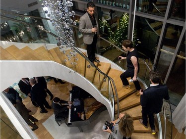 MONTREAL, QUE.: NOVEMBER 26, 2014 -- People attend an event put on by the Ritz -Carlton Residences Wednesday, November 26, 2014 in Montreal. The evening was to showcase a penthouse selling for $6 million. (John Kenney / MONTREAL GAZETTE)