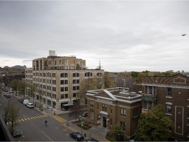 A view from the balcony of Madeleine Champagne's condo in Outremont.