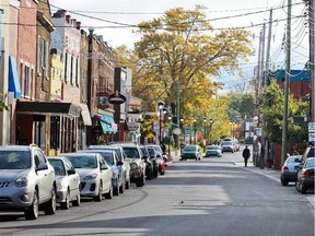 Ste. Anne St., the main thoroughfare in Ste-Anne-de-Bellevue.