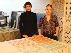 Nathalie Hall (left) and
Virginie Paquette (right) of Montreal's La Sérigraphe.