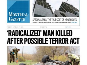 The new Montreal Gazette was launched in October.