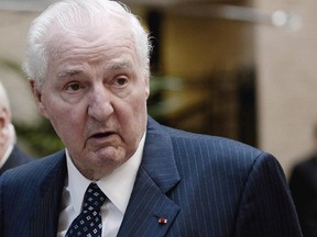 Paul Desmarais, Chairman of the executive committee of Power Corporation walks to the company's annual meeting in Montreal on May 9, 2008. Canadian business tycoon Paul Desmarais Sr. died at the age of 86.