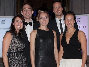 Some members from the DNA Committee : Bottom row, from left: Marie-Christine Laparée, Corporation d'inverstissements Sanpalo; Anne-Marie Côté, Fondation du CHUM; Sylvie Rabbat, SNC-Lavalin. Top row, from left: Dr Carl Amireault, CHUM; Hugo Brunet, BMO Nesbitt Burns.