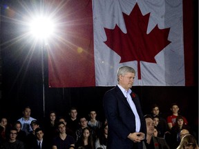 Prime Minister Stephen Harper announces tax cuts and increased benefits for families at the Joseph and Wolf Lebovic Jewish Community Campus in Vaughan, Ont., on Thursday, October 30, 2014.