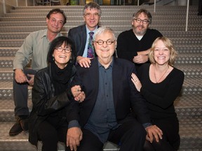 Six of the10 guests of honour at the 37th Salon du livre de Montréal, held from Nov. 19 to Nov. 24 at Place Bonaventure: (front row, from left to right) Denise Desautels, Michel Tremblay, Catherine Girard-Audet; (back row, from left to right) Normand Baillargeon, Richard Béliveau and Rémy Simard.