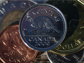 A Canadian nickel is pictured in Ottawa on Monday, January 2, 2013.