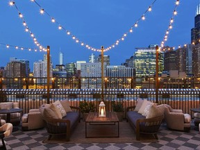 The Rooftop is one of the private spaces for hotel guests and members at the new Soho House Chicago.