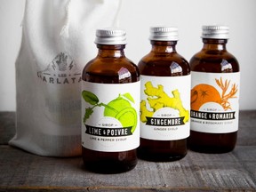 Les Charlatans artisanal cocktail syrups.