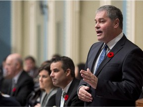 Quebec Education Minister Yves Bolduc during question period Wednesday, November 5, 2014 at the legislature in Quebec City.