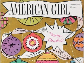 Cover, in part, for American Girl magazine designed by Andy Warhol, based on a lithograph named Merry Christmas