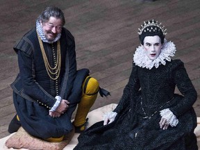 Stephen Fry and Mark Rylance in Shakespeare's Globe Theatre production.