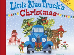 Cover illustration by Jill McElmurry for Little Blue Truck's Christmas, by Alice Schertle.