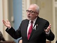 Quebec Finance Minister Carlos Leitao's budget update confirms the government will balance its budget next year.