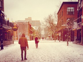 Snowy St-Arthur E Street.