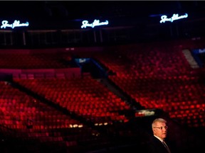 Former Canadiens forward Réjean Houle photographed at the Bell Centre on Dec. 8, 2014 during visitation for Jean Béliveau. Since 1983, Houle has been president of the Canadiens alumni association.