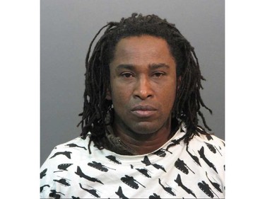 François Désir (pictured) is accused of first-degree murder  in the June 28, 2014 stabbing of James Bérubé, 52,  during a fight in an apartment on Malo Ave. near the Jacques-Cartier Bridge. Désir was on probation at the time following a series of convictions involving conjugal violence.