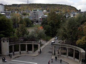 File photo: Roddick Gates and McGill University campus.