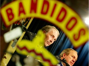 In 2002, Montreal police held a press conference to highlight the results of raids against Bandidos motorcycle clubs.