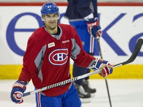 Canadiens forward Max Pacioretty skates during team practice at the Bell Sports Complex in Brossard on April 15, 2014.