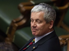 Jeremy Searle, city councillor for Notre-Dame-de-Grâce, attends the Montreal city council at city hall in Montreal on Tuesday, April 29, 2014.