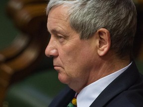 Jeremy Searle, city councillor for Notre-Dame-de-Grâce, attends the Montreal city council at city hall in Montreal on Tuesday, April 29, 2014.