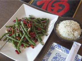 Gia Ba is a hot and spicy addition to N.D.G. Above:  The restaurant's stir-fried green beans with chills and minced pork.