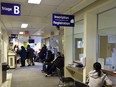 Patients wait at the emergency room at St. Mary's hospital in Montreal.