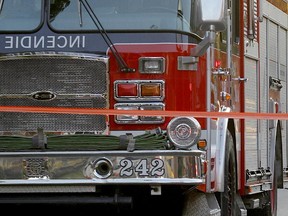 MONTREAL, QUE: JULY 13, 2012 - A Montreal fire truck  (Dave Sidaway / THE GAZETTE)