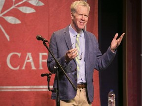 Stuart McLean performs during his Vinyl Cafe show at the Hudson Village Theatre on July 14, 2014.