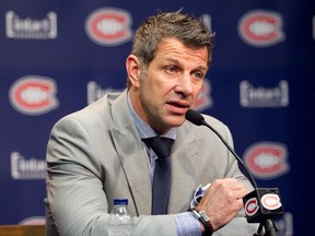 Canadiens GM Marc Bergevin holds a year-end press conference at the team's practice facility in Brossard on June 2, 2014.