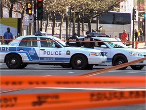 Crime scene tape in Montreal.