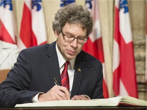 MONTREAL, QUE.: NOVEMBER 18, 2013 -- Russell Copeman, new Montreal executive committee member responsible for housing, urban planning, real estate, real estate transactions and strategies as well the Office of public consultation, poses for a photograph during a ceremony headed by Montreal mayor Denis Coderre to name the committee members at Montreal city hall in Montreal on Monday, November 18, 2013. (Dario Ayala / THE GAZETTE)