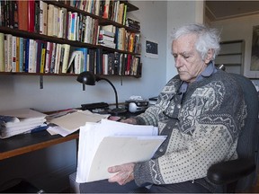 Martin Duckworth in his upstairs office of his home in Mile End on Friday, Nov. 21, 2014.